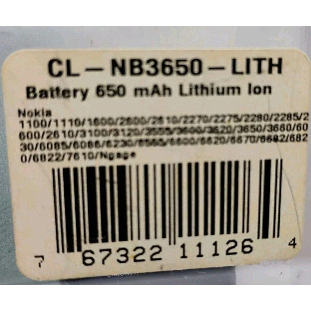New Battery Replacement For BL-5C Nokia 1100, 1600, 2600, 3100, 3600, 3.7V US